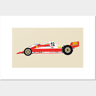 Ferrari 312T3 Gilles Villeneuve Posters and Art